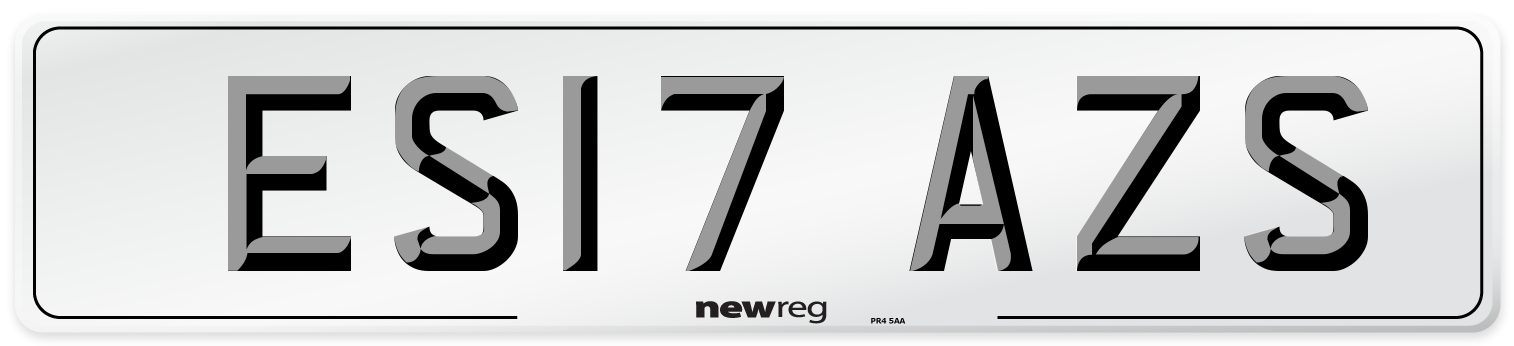 ES17 AZS Number Plate from New Reg